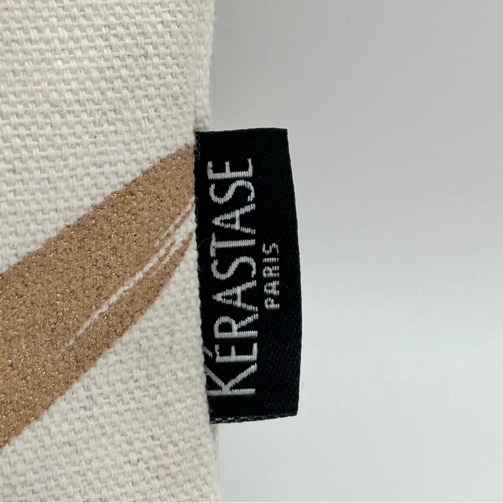 NWOT Kérastase Paris Canvas Cosmetic Bag Neutral Logo Makeup Pouch
